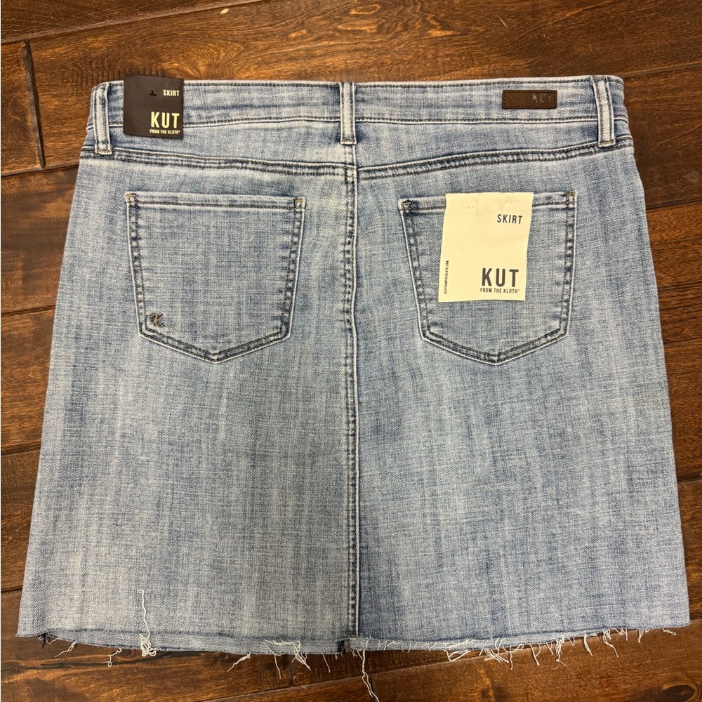Kut from the Kloth Light Blue Denim Skirt
